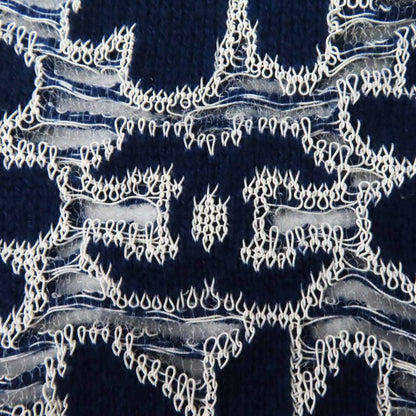 CHANEL P63038 Coco Mark And Floral Pattern Openwork Knit Cardigan With Coco