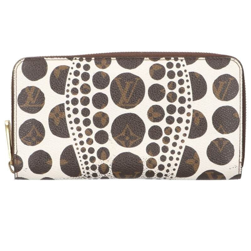 Louis Vuitton Yayoi Kusama Zippy Wallet Monogram Pumpkin Dot Bronze