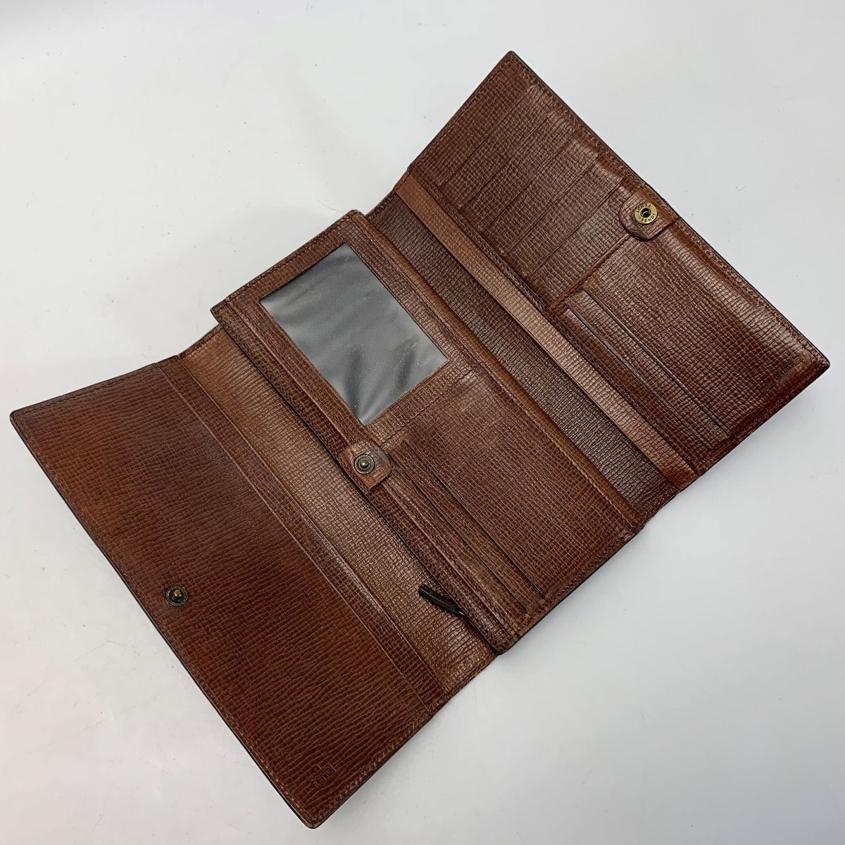 Fendi Zucca 8m0065 Brown Trifold Long Wallet Men's Women's