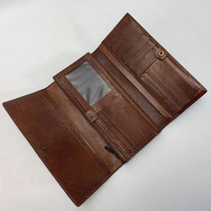 Fendi Zucca 8m0065 Brown Trifold Long Wallet Men's Women's