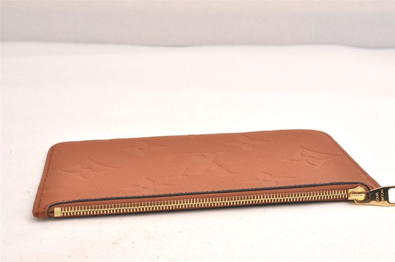 Louis Vuitton Monogram Empreinte Neverfull Pouch Wallet Brown LV 3396n