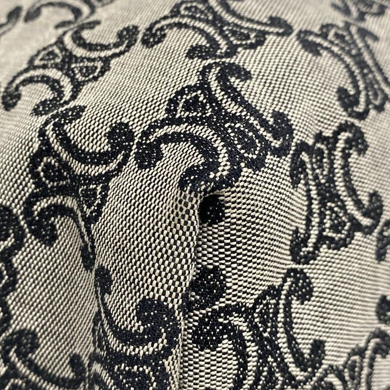 Celine Tote Bag Macadam Pattern Dark Navy Ivory And Multi Leather