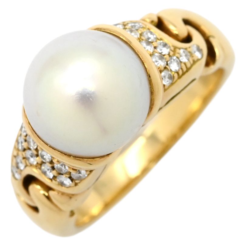 Bvlgari Bvlgari Ring Gancho Ring 18k Yellow Gold Diamond Pearl Yellow Gold