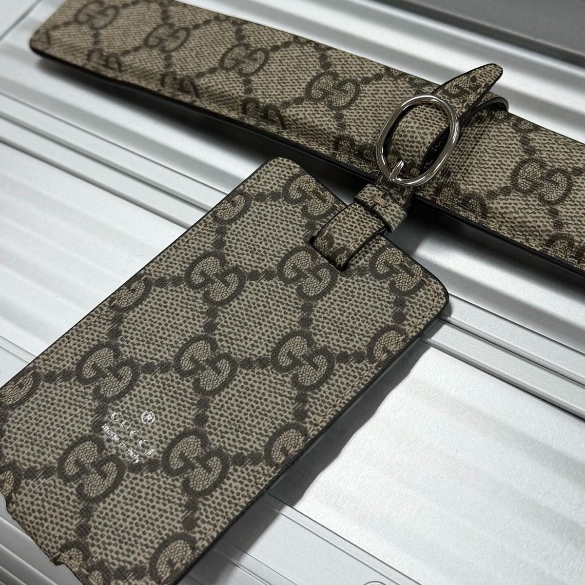 Gucci Milano Porter Cabin Trolley Aluminum GG Supreme Canvas — view 10