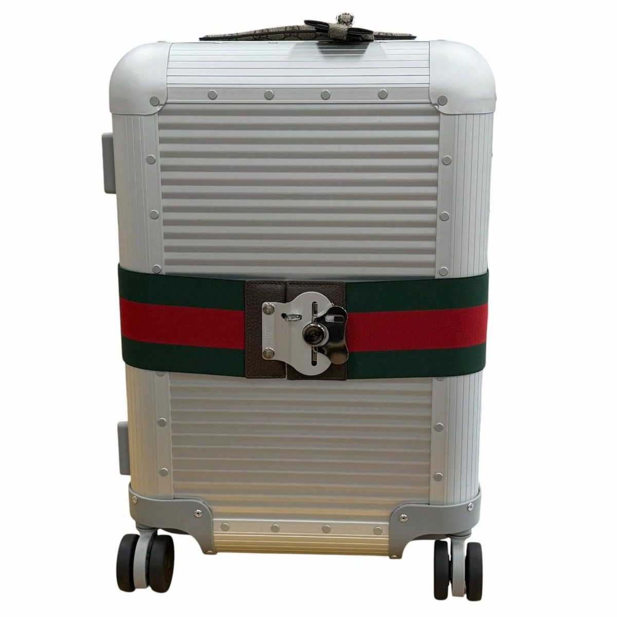 Gucci Milano Porter Cabin Trolley Aluminum GG Supreme Canvas