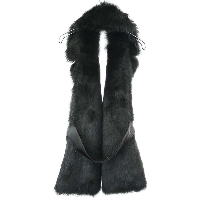 Bottega Veneta 22aw Lambskin Fur Vest Scarf 717711 V27w0 Green