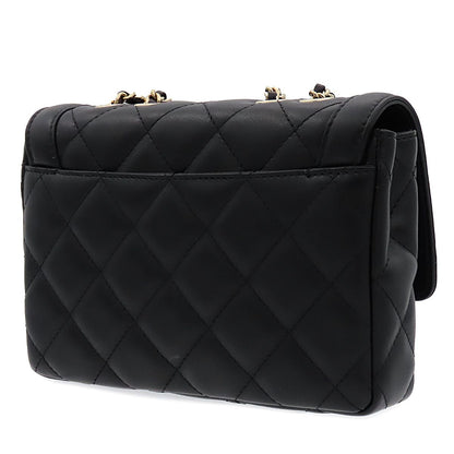 Chanel Black Gold Lambskin Quilted Mini Flap Chain Box Shoulder Bag — view 2