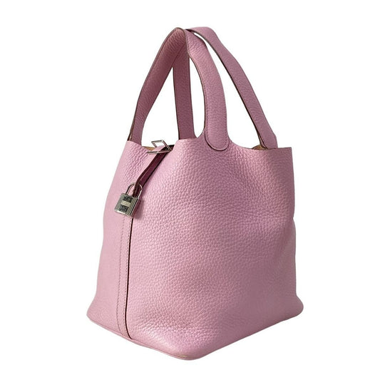 Hermes Handbag Picotin Lock MM Mauve Silvestre