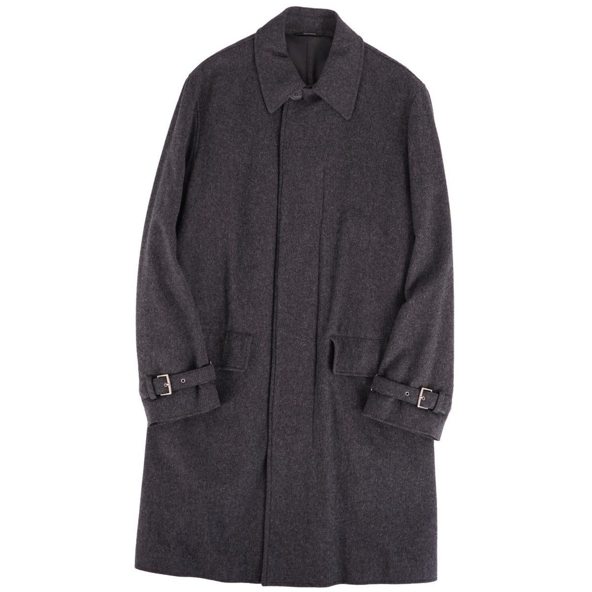 Hermes Collarless Coat Balma Long — view 2