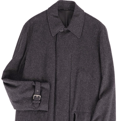 Hermes Collarless Coat Balma Long — view 3