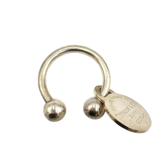 Tiffany & Co Return to Oval Silver Key Ring Key Holder