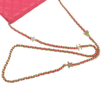 Chanel Chain Wallet Pink Gold Caviar Leather Pochette Shoulder Bag — view 4