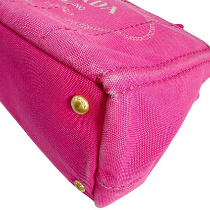 Prada 1 Bg439 Canapa Handbag Mini Tote Bag Pink