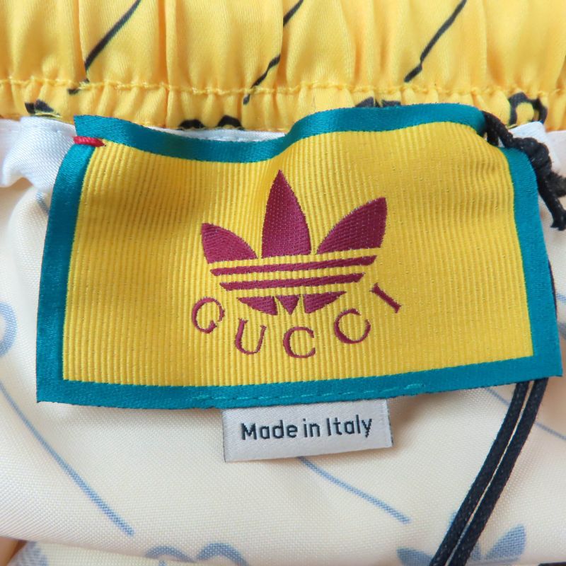 Gucci×adidas 693439 Interlocking G Shorts Yellow M Ladies