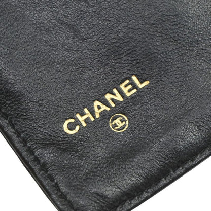 Chanel Long Wallet CC Black Leather Bifold Wallet 77ka922