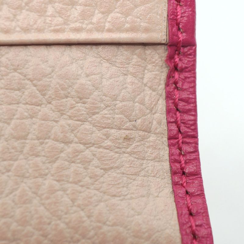 Gucci 739525 GG Marmont Wallet Pink Gold Hardware Card Case Leather