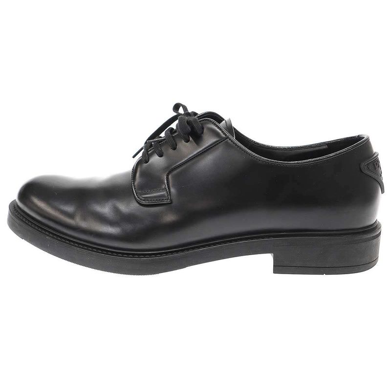 Prada Lace-Up Leather Shoes 2eg394 Black 10
