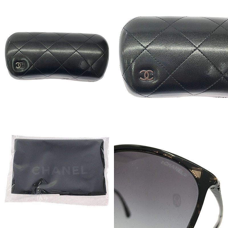 Chanel | Rhinestone Wellington Sunglasses | 56□17 140 | Black | Women