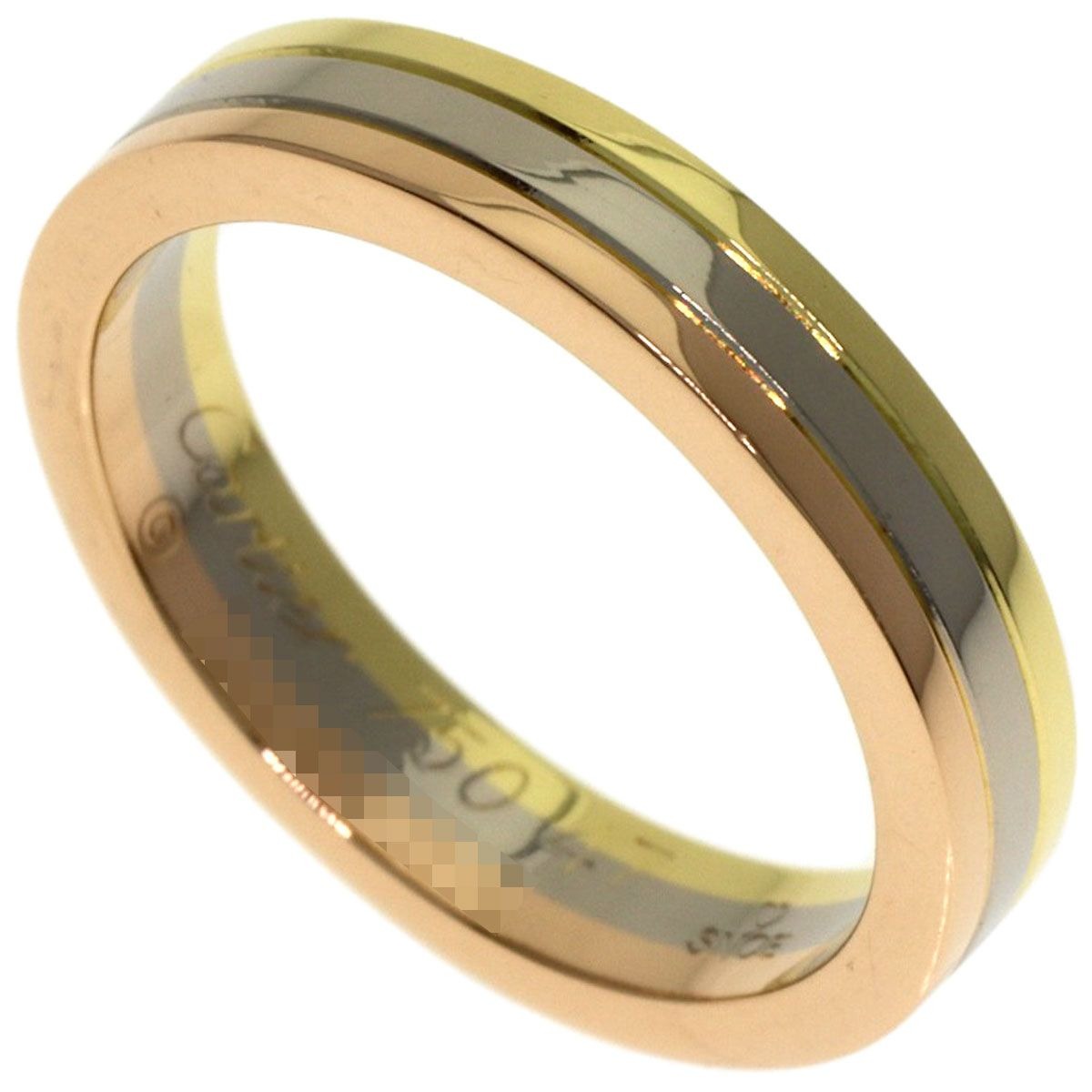 Cartier Three Gold Ring 18k Yellow 18k White Pink