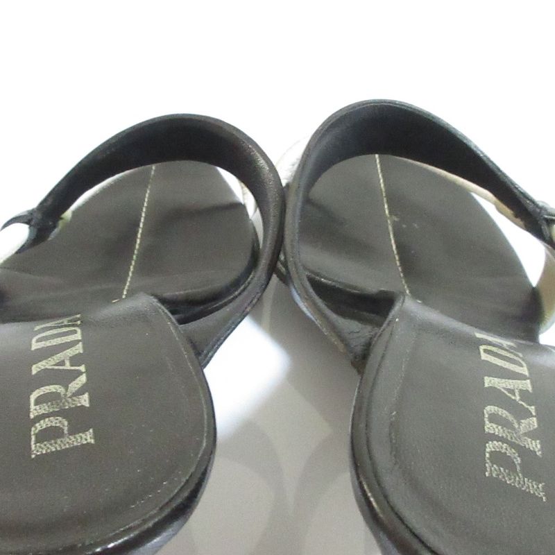 Good Prada Color Scheme Leather Strap Sandals Mules Size 36 Approx 23cm