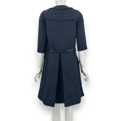 Louis Vuitton Coat with Belt Logo Navy — view 2