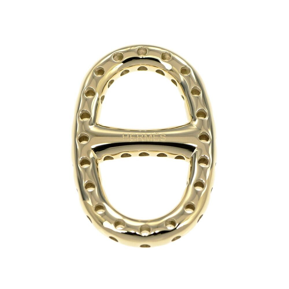Hermes Mini Chaine D'ancre Perforet Twilly Ring Permanent Brass Gold Color Scarf