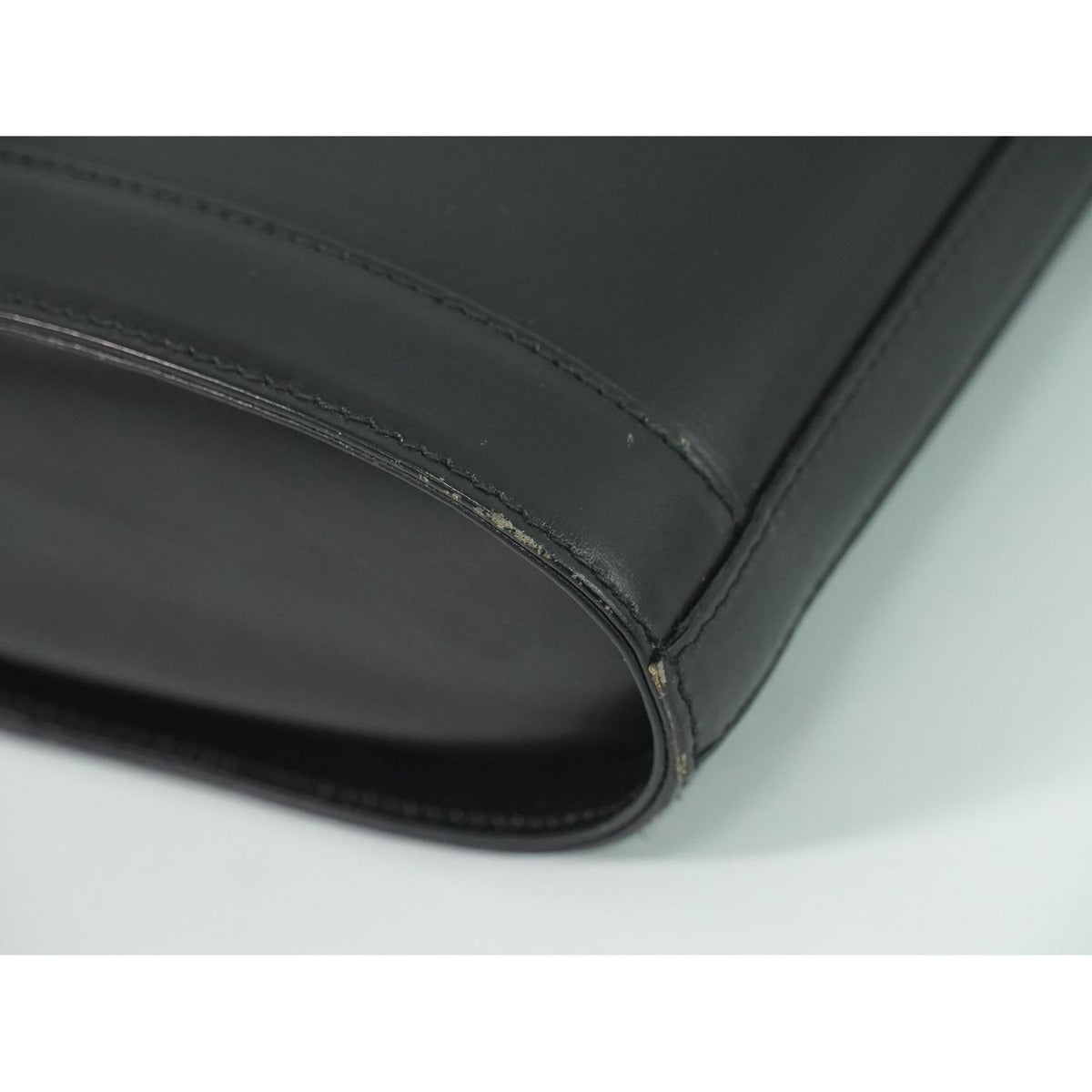 Tiffany & Co. Leather Shoulder Bag Pochette Black Back — view 4