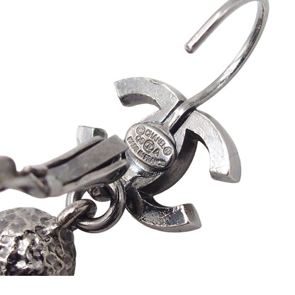 Chanel 05A Earrings Gunmetal Metal CC Logo Acorn Costume 05 — view 6