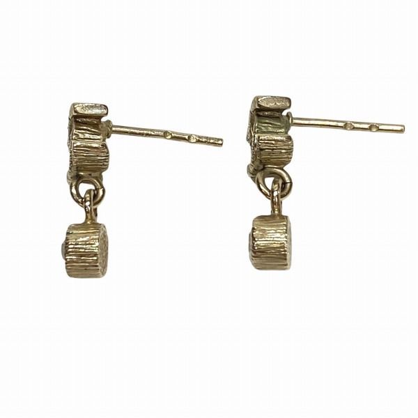 Chanel Coco Mark Rhinestone Silver Swing Branded Accessories Earrings Women