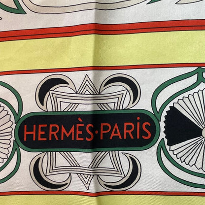 Hermes Carre 140 Large Scarf Silk Folklore Yellow