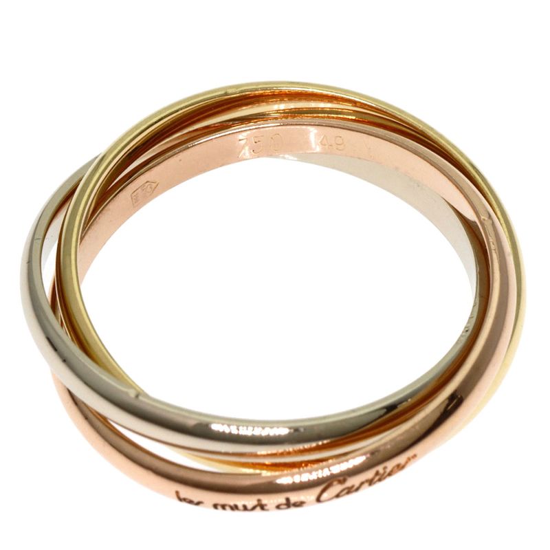 Cartier Trinity XS #49 Ring 18K Yellow Gold 18K Pink Gold 18K White Gold Ladies