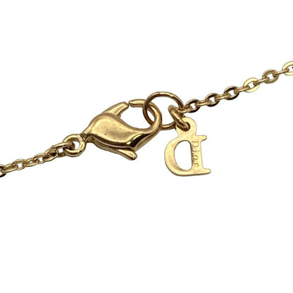 Dior/christian Dior Necklace - Gold And Clear Dior Motif