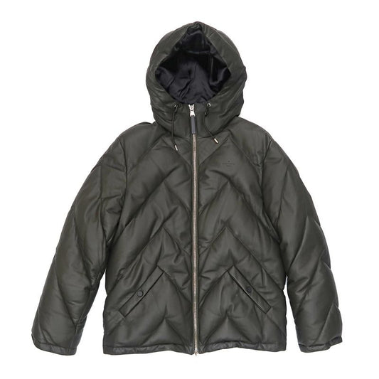 Louis Vuitton Down Jacket 50 Khaki Sheep Leather Double Zipper Outerwear