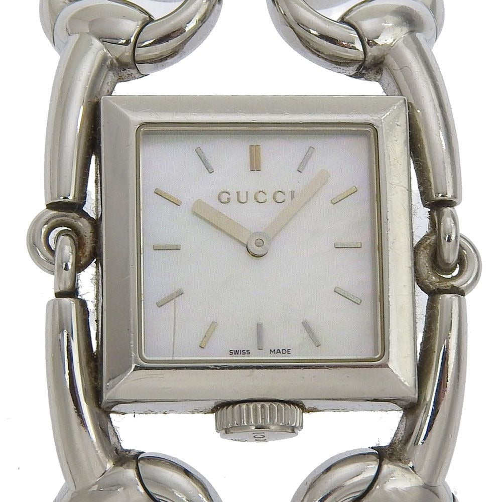 Gucci Signoria 116.3 Stainless Steel Quartz Analog Display White Shell