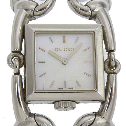 Gucci Signoria 116.3 Stainless Steel Quartz Analog Display White Shell