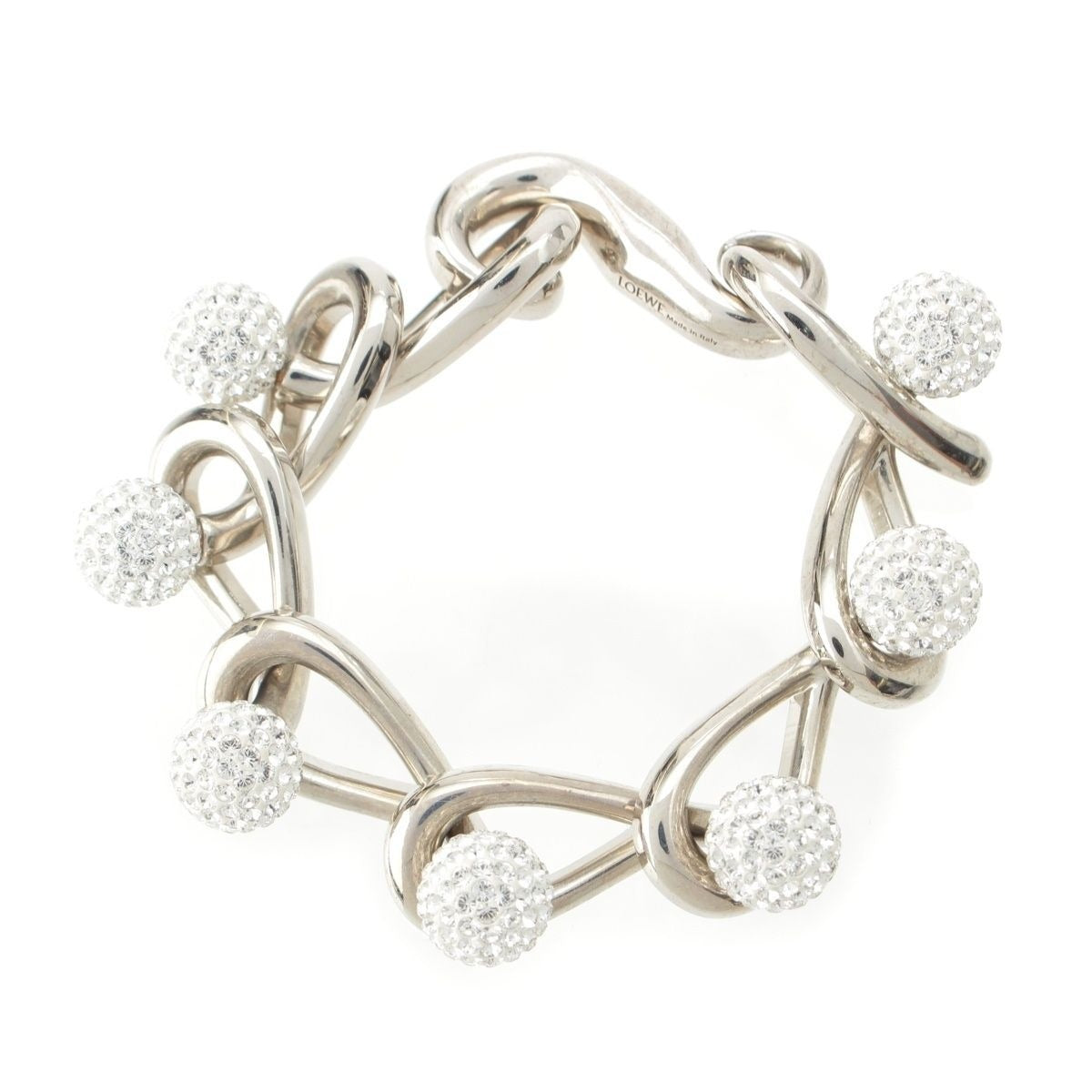 Loewe Rhinestone Bracelet Silver