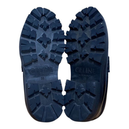 Celine Mg0212 Margaret Eddy Period Triomphe Leather Loafer With Chain Women's