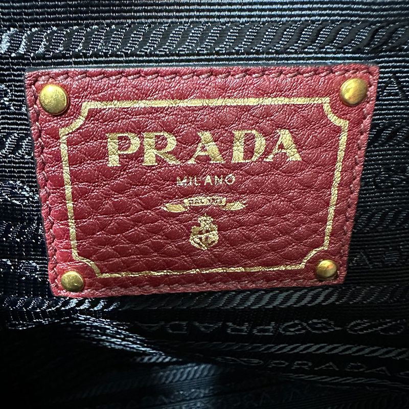 Prada Bag Women's Brand Tote Leather Bordeaux 1bg100 Red Cool Chic