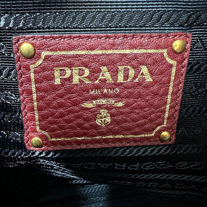 Prada Bag Women's Brand Tote Leather Bordeaux 1bg100 Red Cool Chic