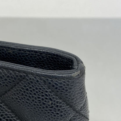 Chanel Tote Bag Revival Tote Caviar Skin Black Silver Hardware Women's