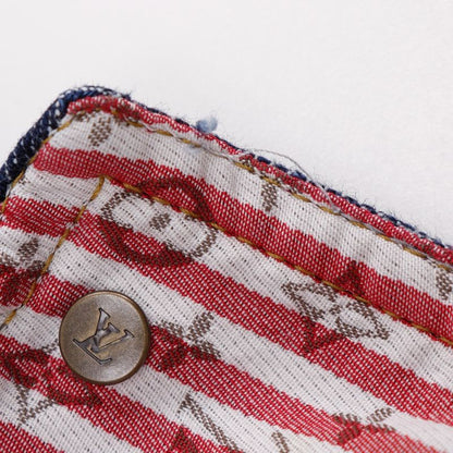 Louis Vuitton B Vuitton Logo Button Monogram Vintage Cotton And Polyurethane