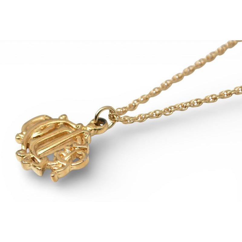 Dior Christian Necklace Vintage Emblem Gold — view 4