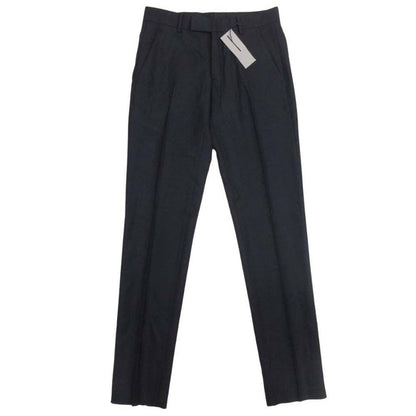 Dior Homme Wool Mohair Trousers Pants Pleated No Tuck 46 Navy