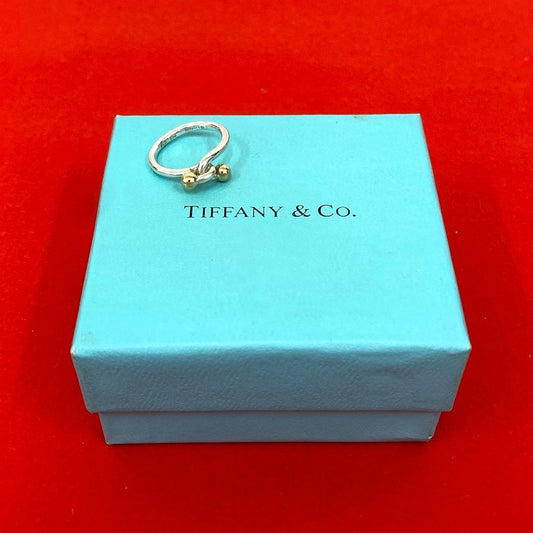 Tiffany & Co Love Knot Ring 18K Yellow Gold Silver