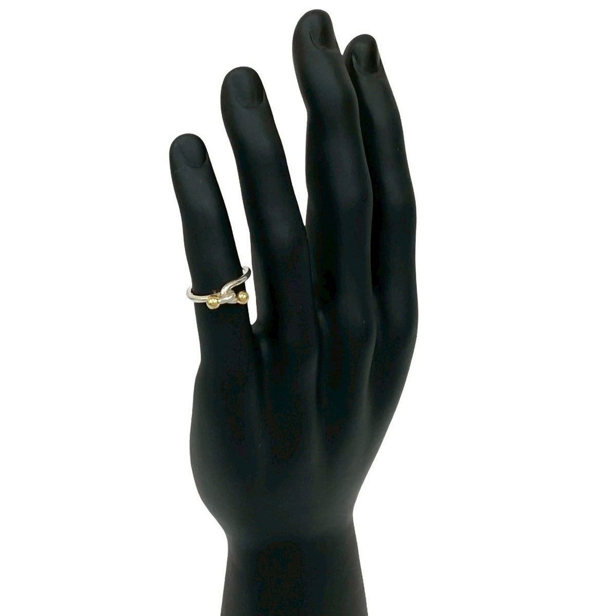 Tiffany & Co Love Knot Ring 18K Yellow Gold Silver — view 2