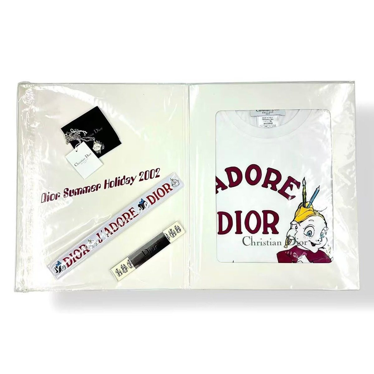Dior T-Shirt John Galliano Era J'adore Cartoon Print 38