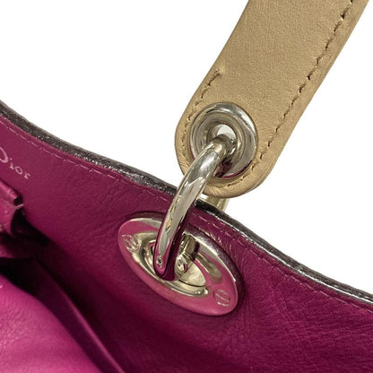 Dior/christian Dior Tote Bag Diorissimo Grey Beige Leather