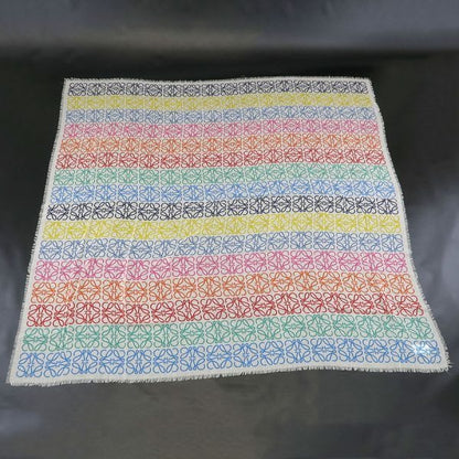 Loewe Multicolor Striped Linen and Cotton Blend Shawl