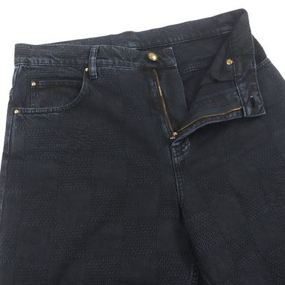  Louis Vuitton 24AW 1afx68 Damier Workwear Cotton Denim Pants Black 29 Made In
