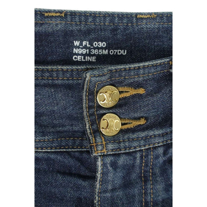 Celine Jane Triomphe Logo Chainf Denim Pants — view 3